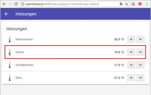 Temperatur steuern mit OpenHab